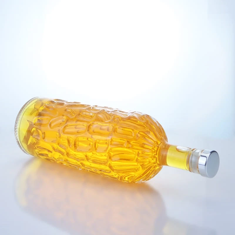 190-Customized shaped high end vodka 750ml glass bottle 