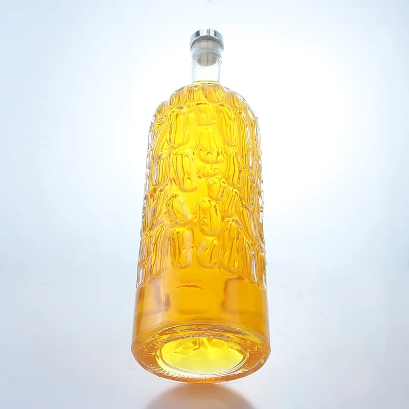 190-Customized shaped high end vodka 750ml glass bottle 