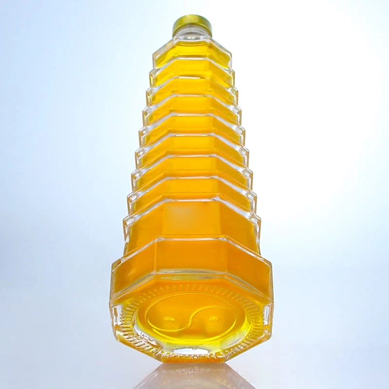 416-500ml crystal tower shape bottle with lid