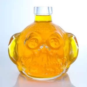 415-500ml transparent monkey head bottle with wooden cork