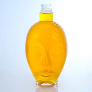 418-700ml soldier face unique bottom clear bottle