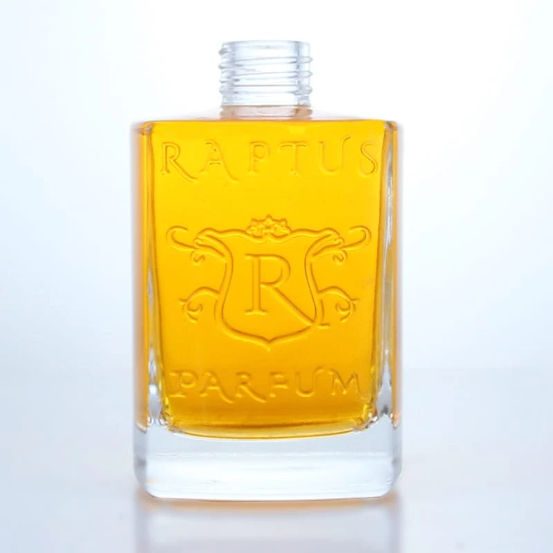 433-Customized embossed high grade glass bottle for rum