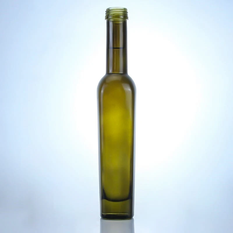 492-375ml dark green long neck square bottom oil bottle